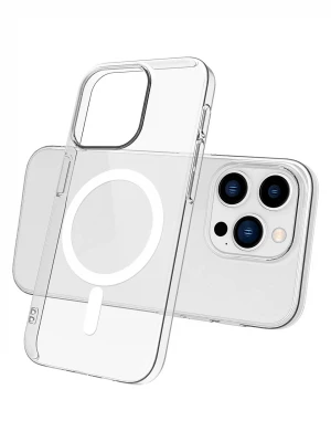 İphone 15 Pro Magsafe Sert Şeffaf Telefon Kılıfı