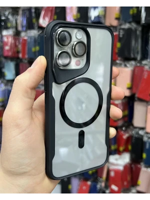 İphone 15 Pro Max T-Max MagSafe Uyumlu Siyah Silikon Kılıf