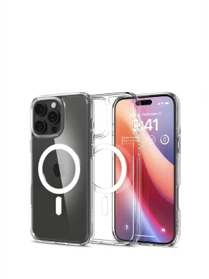 iPhone 16 Pro Max Kılıf Crystal MagSafe Özellikli Şeffaf