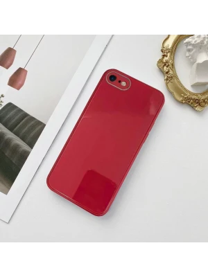 iPhone 7-8 Parlak Cam Kamera Korumalı Telefon Kılıfı