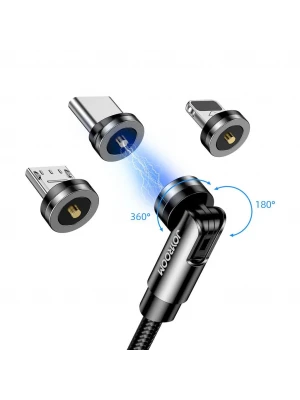Joyroom Çoklu Manyetik Şarj Kablosu Lightning + Type-C + Micro 1.2 Metre