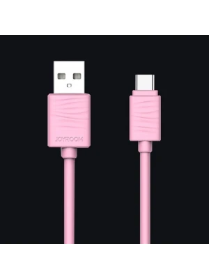 Joyroom JR-S118 Type-C USB Hızlı Şarj ve Data Kablosu 1m Pembe