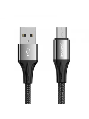 Joyroom S-0230N1 0.2m 3A USB -Mikro Data Sync Şarj Kablosu Siyah