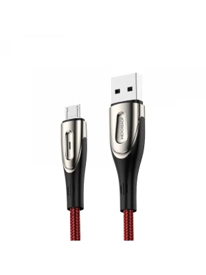 Joyroom S-M411 Sharp Serisi Mikro USB Şarj ve Data Kablosu 1.2 M Kırmızı