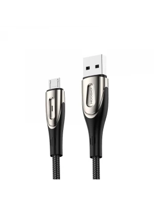 Joyroom S-M411 Sharp Serisi Mikro USB Şarj ve Data Kablosu 1.2 M Siyah