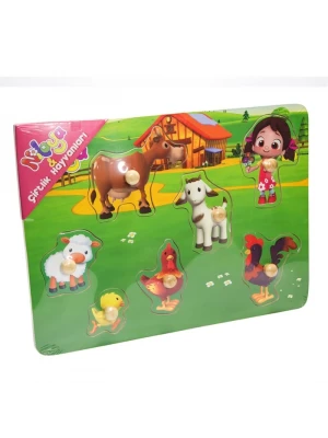 Niloya Ahşap Puzzle - Çiftlik Hayvanları