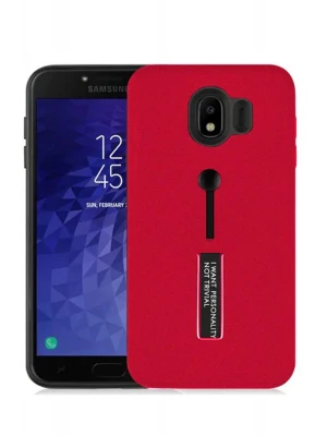 SAMSUNG J4 STANDLI KILIF PEMBE