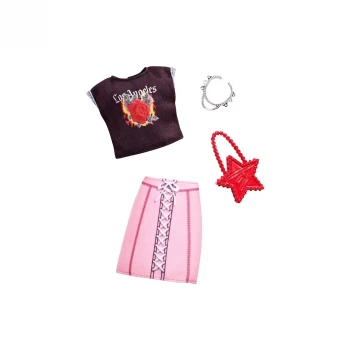 Barbie Fashions Elbiseli Aksesuar Seti FXJ05