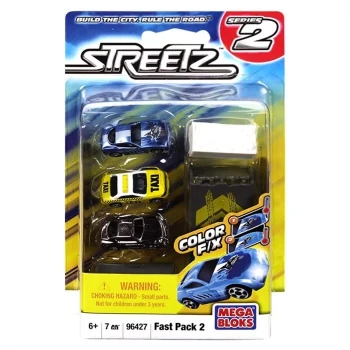 Mega Bloks Streetz Color Fix Araçlar Mavi -Sarı-Siyah