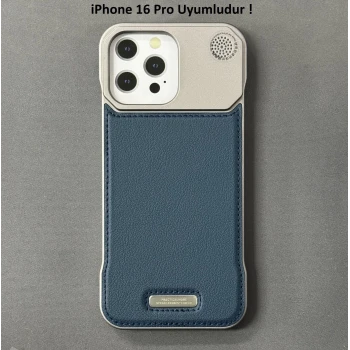 iPhone 16 Pro Parfümlü Koku Hazneli MagSafe Uyumlu Deri Kılıf
