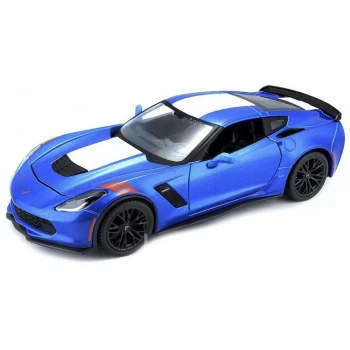 Maisto 1/24 2017 Model Corvette Grand Sport Mavi