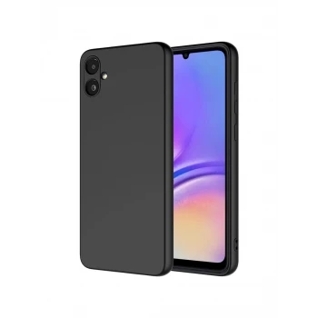 Samsung Galaxy A06 Kılıf Kamera Korumalı Esnek Mat Renkli Standart Siyah Silikon Kapak