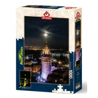 Art Puzzle Galata Kulesi 1000 Parça Neon Puzzle