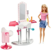 Barbie Bebek Ve Kuaför Oyun Seti FJB36