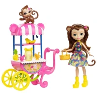 Enchantimals Merit Monkey ve Meyve Arabası Oyun Seti