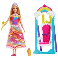 Barbie Dreamtopia Gökkuşağı Prensesi ve Salıncağı Oyun Seti FJD06