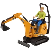 Bruder JCB MikroBagger 8010 CTS & İnşaat İşçisi