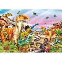 Clementoni Land of Dinosaurs Puzzle 104 Parça 25768