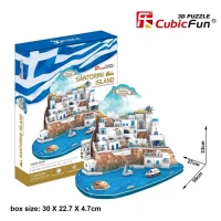Cubic Fun 3D 129 Parça Puzzle Santorini Island