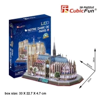 Cubic Fun 3D 149 Parça Led Puzzle Notre Dame Kilisesi - Fransa(Le