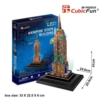 Cubic Fun 3D 38 Parça Puzzle Empire State Binası  ABD Led Işıklı