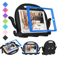İpad 5-9 Ahtapot Tutmalı Yumuşak Standlı Silikon Çocuk Tablet Kılıfı