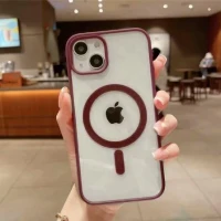 İphone 11 Pro Max Magsafe Uyumlu Magsafe Uyumlu Mat Çerçeveli Telefon Kılıfı