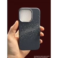 İphone 14 MagSafe Uyumlu Kılıf Carbon Desenli Premium Kapak