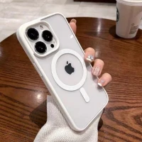 İphone 14 Pro Max Magsafe Uyumlu Mat Çerçeveli Telefon Kılıfı