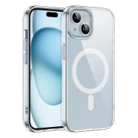 İphone 15 Magsafe Sert Şeffaf Telefon Kılıfı