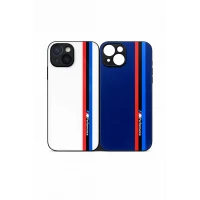 İphone 15 Plus ile Uyumlu Desenli Cam Telefon Kılıfı