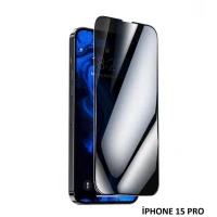 İphone 15 Pro Anti Statik Tam Kaplayan Hayalet Kırılmaz Cam