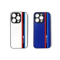 İphone 15 Pro ile Uyumlu Desenli Cam Telefon Kılıfı