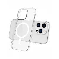 İphone 15 Pro Magsafe Sert Şeffaf Telefon Kılıfı