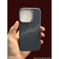 iPhone 15 Pro Max MagSafe Uyumlu Kılıf Carbon Desenli Premium Kapak