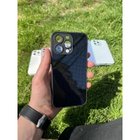 İphone 15 Pro Uyumlu Parlak Premium Renkli Cam Telefon Kılıfı