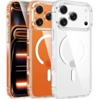 İphone 17 Pro Magsafe Sert Şeffaf Telefon Kılıfı