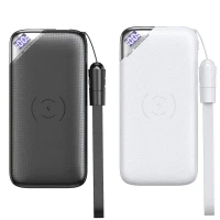 Joyroom D-M224 10000mAh Powerbank Kablolu ve Kablosuz Şarj Cihazı