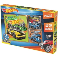 Kırkpapuç Hot Wheels Go On Green Çocuk Puzzle