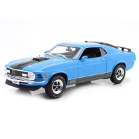 Maisto 1/18 1970 Ford Mustang Mach 1 - Mavi