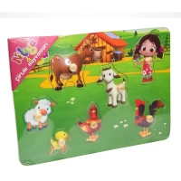 Niloya Ahşap Puzzle - Çiftlik Hayvanları