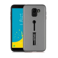 SAMSUNG J6 STANDLI KILIF GRİ