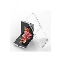 Samsung Z Flip 5 ile Uyumlu 2 Parçalı Şeffaf Kılıf