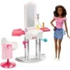 Barbie Bebek Ve Güzellik Salonu Oyun Seti Fjb37