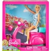 Barbie Bebek - Scooter Playset GBK85 Aksesuar Pembe 7 - N9