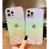 İphone 11 Pro Max Parlak Rainbow Holografik Kamera Korumalı Sert Kılıf