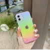iPhone 12 Pro Max Parlak Rainbow Holografik Kamera Korumalı Sert Kılıf