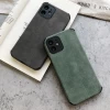 İphone 14 Köşe Korumalı Antik Deri Telefon Kılıfı