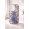 İphone 15 Pro Max ile Uyumlu Kelebek Taşlı Zarif Blur Case