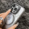 iPhone 16 Pro Uyumlu Kılıf Klon Stantlı + Lens Korumalı MagSafe Telefon Kılıfı